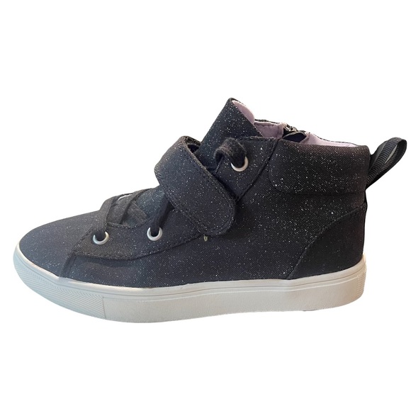 Cat & Jack Sneakers Regan High Top Glitter Sparkles Girl's Platform Velcro Zip - Picture 9 of 9